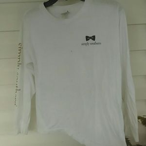 White pineapple simply southern long sleeve shirt